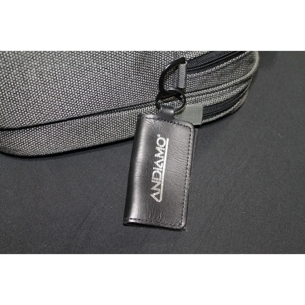 Andiamo Valoroso Gray Bomb Cloth Travel Carry On Bag Multi Pocket Business Case